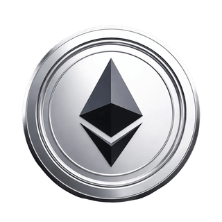 Grafisches Element mit der Ethereum (ETH) Münze, schwebend dargestellt